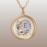 Lila Zusatz Vergoldete Kette<br><div class="desc">Entspannen Sie in dieser zauberhaften Zazzle-Halskette mit einem zarten Blumendesign. Personalisieren Sie es mit Ihrem Initial in lila, um es einzigartig zu machen! Diese Halskette ist perfekt für jeden Anlass, sie verleiht Ihrem Outfit eine Touch von Eleganz und einen farbenfrohen Pop. Es ist eine schöne Art, Ihre Individualität zu feiern...</div>