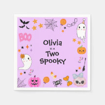 Lila Zwei Gruselig Süß Halloween 2. Geburtstag