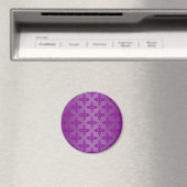 Lila zwei Tone Damask Magnet (In Situ (Geschirrspüler))