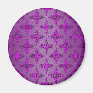 Lila zwei Tone Damask Magnet