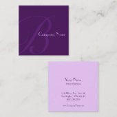 Lila zwei Toner Quadratische Visitenkarte (Vorne/Hinten)