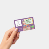 Lila zweiseitiges Lehrer-ID-Abzeichen der k-12-Sch Ausweis (Handheld)