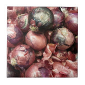 Lila Zwiebel Fliese (Vorderseite)