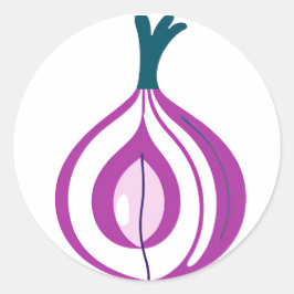 Lila Zwiebel Runder Aufkleber