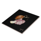 Lila Zwiebel und Knoblauch Fliese (Seite)