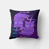 Lila Zwillinge-Kätzchen-Dekagon Lila Kissen (Rückseite)