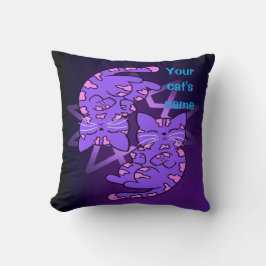 Lila Zwillinge-Kätzchen-Dekagon Lila Kissen