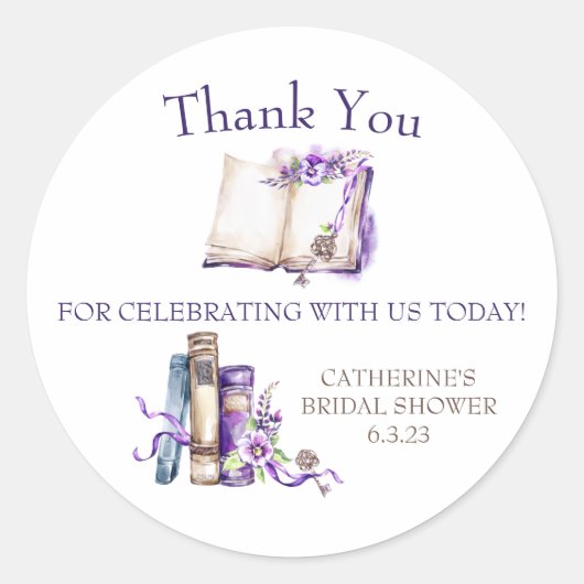 Lilac A New Chapter fängt Dusche Gefallen Geschenk Runder Aufkleber (Vorderseite)