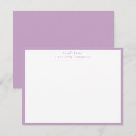 Lilac 'A Note from' Classic Border Note Card Mitteilungskarte