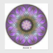 Lilac Abend Mandala Aufkleber (Blatt)