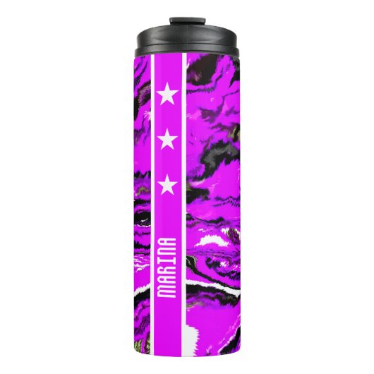 Lilac abstrakt thermosbecher (Vorderseite)