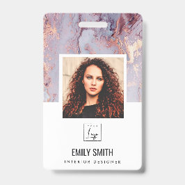 LILAC AGATE EMPLOYEE FOTO BAR CODE NAME ABZEICHEN AUSWEIS