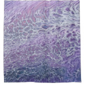 Lilac Akrylic Posing Abstrakt Fluid Art Duschvorhang (Vorderseite)