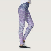 Lilac Akrylic Posing Abstrakt Fluid Art Leggings (Rechts)