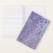 Lilac Akrylic Posing Abstrakt Fluid Art Notizblock (Innen)