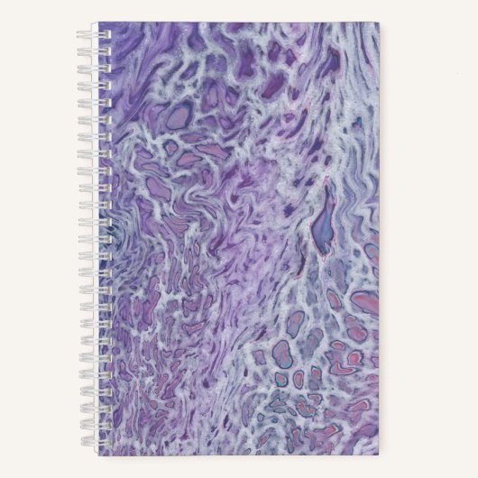 Lilac Akrylic Posing Abstrakt Fluid Art Notizblock (Vorderseite)