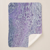 Lilac Akrylic Posing Abstrakt Fluid Art Sherpadecke (Vorderseite)