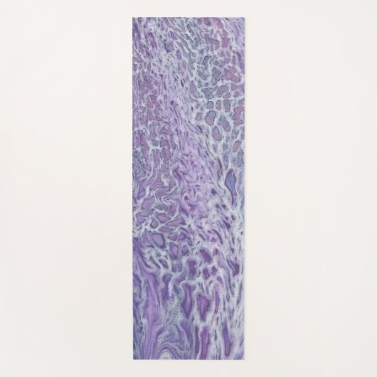 Lilac Akrylic Posing Abstrakt Fluid Art Yogamatte (Vorderseite)