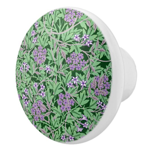 Lilac and green floral pattern keramikknauf (Rechts)