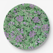 Lilac and green floral pattern pappteller (Vorderseite)