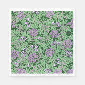 Lilac and green floral pattern serviette (Vorderseite)