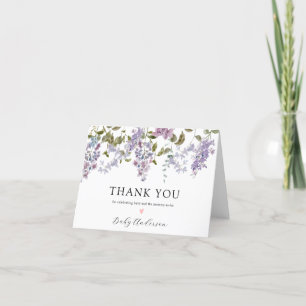 Lilac and Lavender Baby Dusche Vielen Dank Dankeskarte