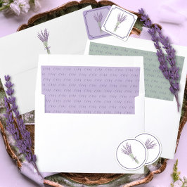 Lilac and Lavender Script Initials Wedding