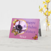 Lilac Anemone Karte (Gelbe Blume)