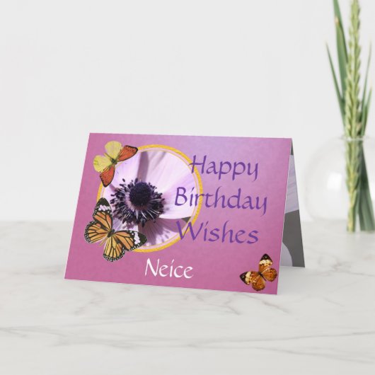 Lilac Anemone Karte (Vorderseite)