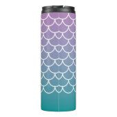 Lilac Aquamarin Gradient Mermaid Fishscale Thermosbecher (Rückseite)
