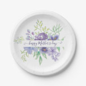 Lilac Aquarellblume personalisiert Pappteller (Vorderseite)