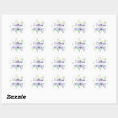 Lilac Aquarellblume personalisiert Runder Aufkleber (Blatt)