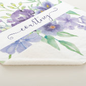 Lilac Aquarellblume personalisiert Sherpadecke (3/4)