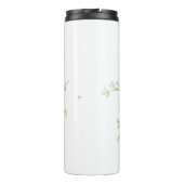 Lilac Aquarellblume personalisiert Thermosbecher (Rückseite)