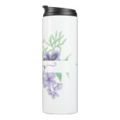 Lilac Aquarellblume personalisiert Thermosbecher (Nach rechts gedreht)