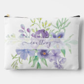 Lilac Aquarellblume personalisiert Zubehörtasche (Vorderseite)