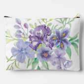 Lilac Aquarellblume personalisiert Zubehörtasche (Rückseite)