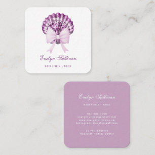 Lilac Aquarellbogen-Logo-Visitenkarte Quadratische Visitenkarte