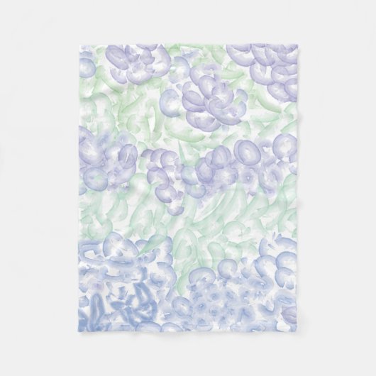 Lilac Aquarellfarben Fleecedecke (Vorderseite)