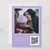 Lilac Arch Botanischer Lavendel Boho QR Code Moder Einladung (Rückseite)