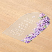 Lilac Arch Wedding Acryleinladungen (Ablage )