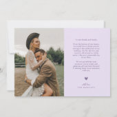 Lilac Arch Wedding Danke, Script Dankeskarte (Rückseite)