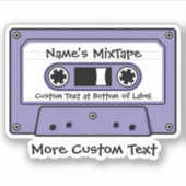 Lilac Audio Cassette Tape Aufkleber (Vorderseite)