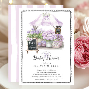Lilac Baby Bloom Dusche Einladung