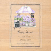 Lilac Baby Bloom Dusche Einladung (Vorderseite)