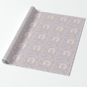Lilac Baby Girl Turkey & Feathers Erntedank Geschenkpapier (Ungerollt)