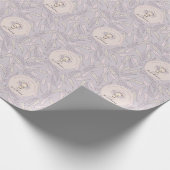 Lilac Baby Girl Turkey & Feathers Erntedank Geschenkpapier (Ecke)