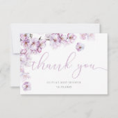 Lilac Baby in blühen Kirschblüte danke Karte (Vorderseite)