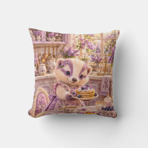 Lilac Badger Pfannkuchen-Frühstücksküche Kissen