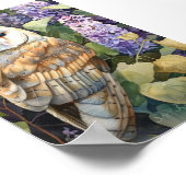 Lilac Barn Owl Print & Download Poster (Ecke)
